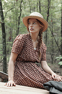 Actress Ahna O'Reilly as Dewey Dell Bundren, 2013. Photograph by Alissa Whelan. © RabbitBandini Productions. Actress Ahna O'Reilly as Dewey Dell Bundren, 2013. Photograph by Alissa Whelan. © RabbitBandini Productions.