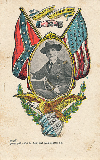 General Joseph Wheeler, one of two former Confederate generals commissioned as major generals in the US Army prior to the 1898 war with Spain, 1906. Image by P. J. Plant.
