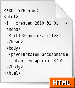 Very simple HTML, August 11, 2007. Graphic courtesy of Wikimedia Commons. Creative Commons license CC BY-SA 2.5.   Very simple HTML, August 11, 2007. Graphic courtesy of Wikimedia Commons. Creative Commons license CC BY-SA 2.5.