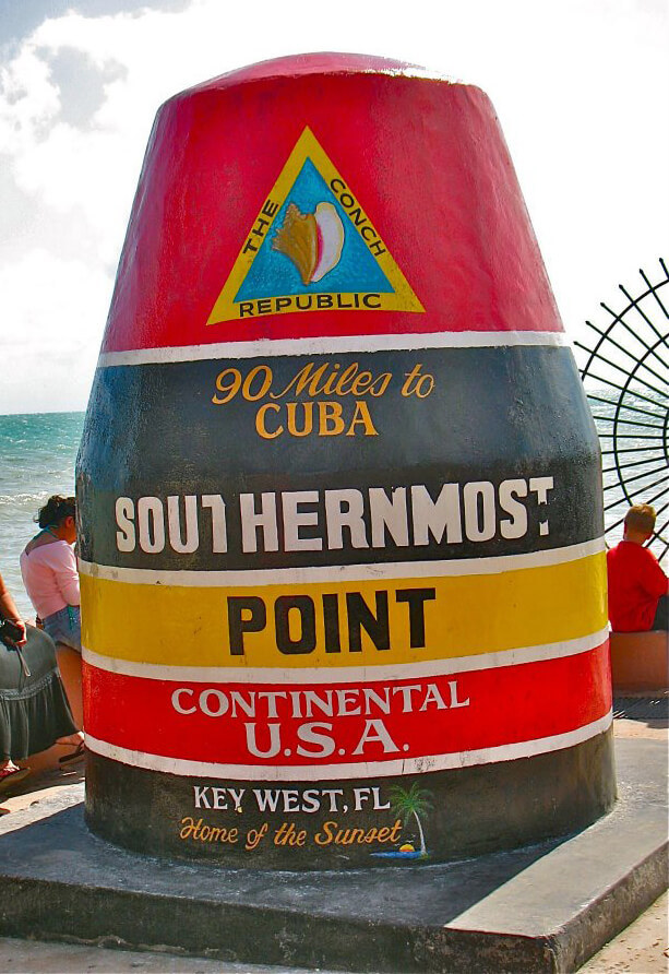 Southernmost Point in the Continental USA marker, Key West, Florida, March 2014. Photograph courtesy of the author. Southernmost Point in the Continental USA marker, Key West, Florida, March 2014. Photograph courtesy of the author.