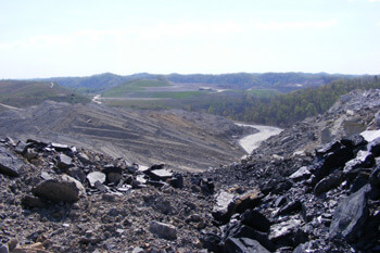 Site of a strip mine on the south-southeast border of Robinson Forest, Kentucky, 2009. Photograph courtesy of Kentucky Heartwood. Site of a strip mine on the south-southeast border of Robinson Forest, Kentucky, 2009. Photograph courtesy of Kentucky Heartwood.