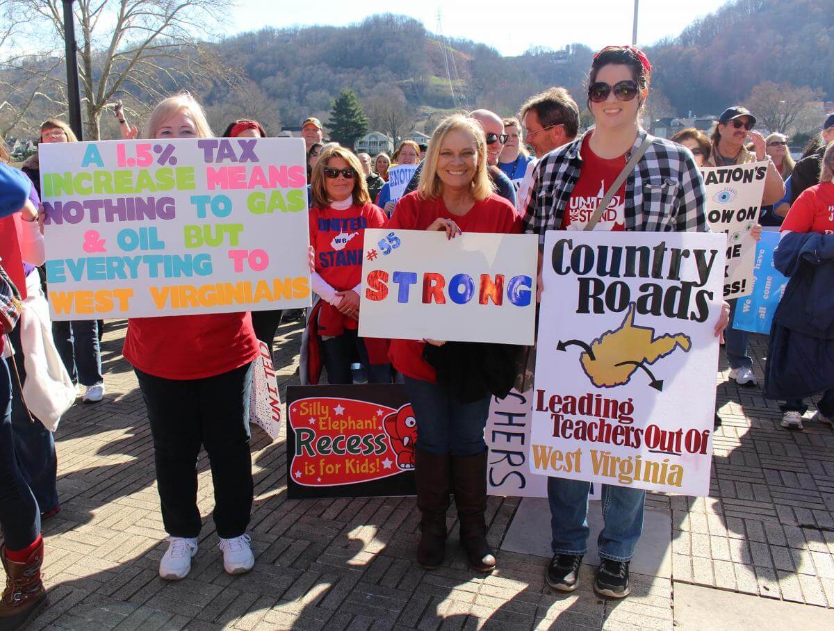 West Virginia Teachers' Strike, Charleston, West Virginia, February 26, 2018. Photograph by Emily Hilliard. Courtesy of the West Virginia Folklife Program at the West Virginia Humanities Council. West Virginia Teachers' Strike, Charleston, West Virginia, February 26, 2018. Photograph by Emily Hilliard. Courtesy of the West Virginia Folklife Program at the West Virginia Humanities Council.