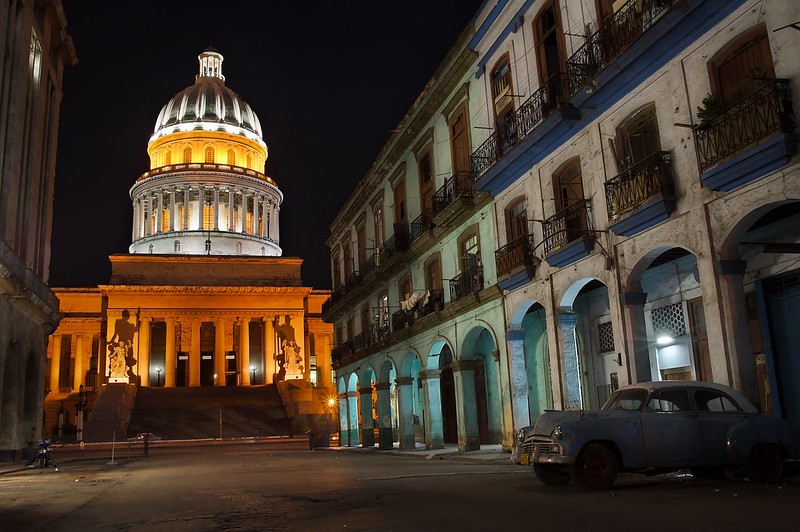 Capitol building at night, Havana, Cuba, November 24, 2007