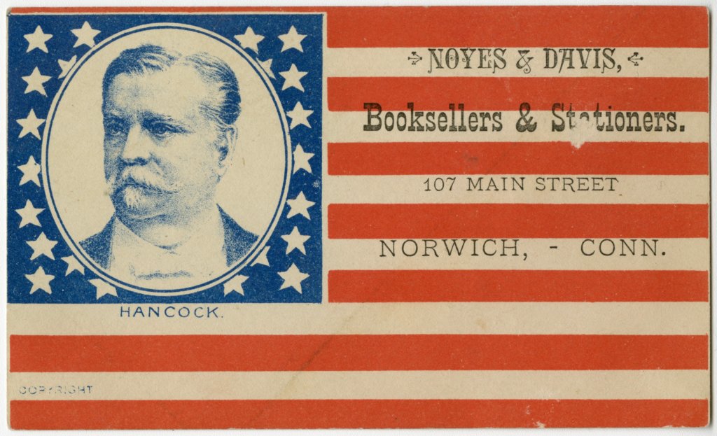 Winfield Scott Hancock presidential candidate trade card, 1880