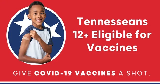 Digital flyer for vaccine awareness by the Tennessee Department of Health